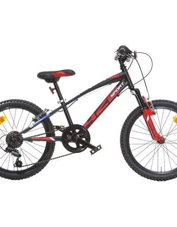 Bicicleta copii Dino Bikes 20' MTB baieti Sport negru cu 6 viteze si suspensie – Perfecta pentru aventuri off-road!