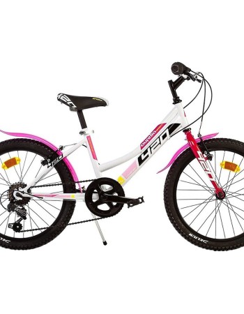 Bicicleta copii Dino Bikes 20' MTB fete Sport alb cu 6 viteze