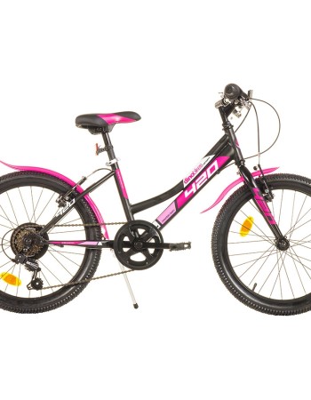 Bicicleta copii Dino Bikes 20' MTB fete Sport negru cu 6 viteze