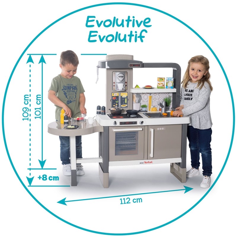 Bucatarie Smoby Tefal Evolutive gri