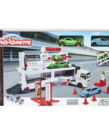 Camion Majorette MAN Tgx Porsche Experience cu 2 masinute