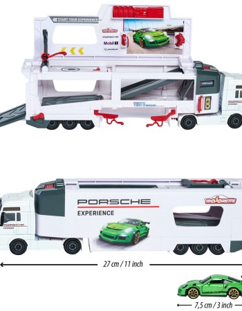 Camion Majorette MAN Tgx Porsche Experience cu 2 masinute