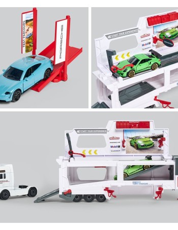 Camion Majorette MAN Tgx Porsche Experience cu 2 masinute