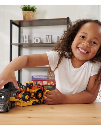 Camion Majorette Volvo cu remorca si buldozer