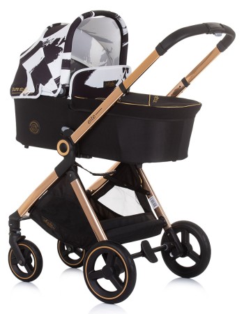Carucior Chipolino Elite 3 in 1 black white