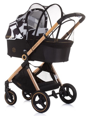 Carucior Chipolino Elite 3 in 1 black white
