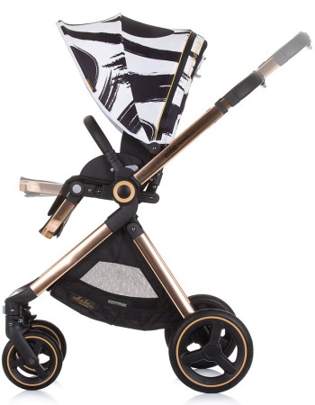 Carucior Chipolino Elite 3 in 1 black white