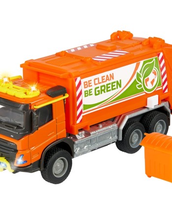 Masina de gunoi Majorette Volvo Garbge Collector cu tomberon