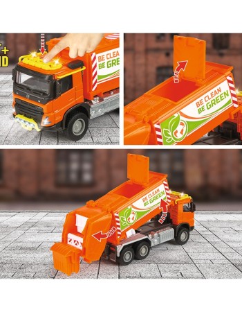 Masina de gunoi Majorette Volvo Garbge Collector cu tomberon