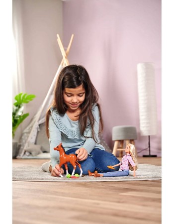 Papusa Simba Steffi Love Little Horse 29 cm cu figurina si accesorii
