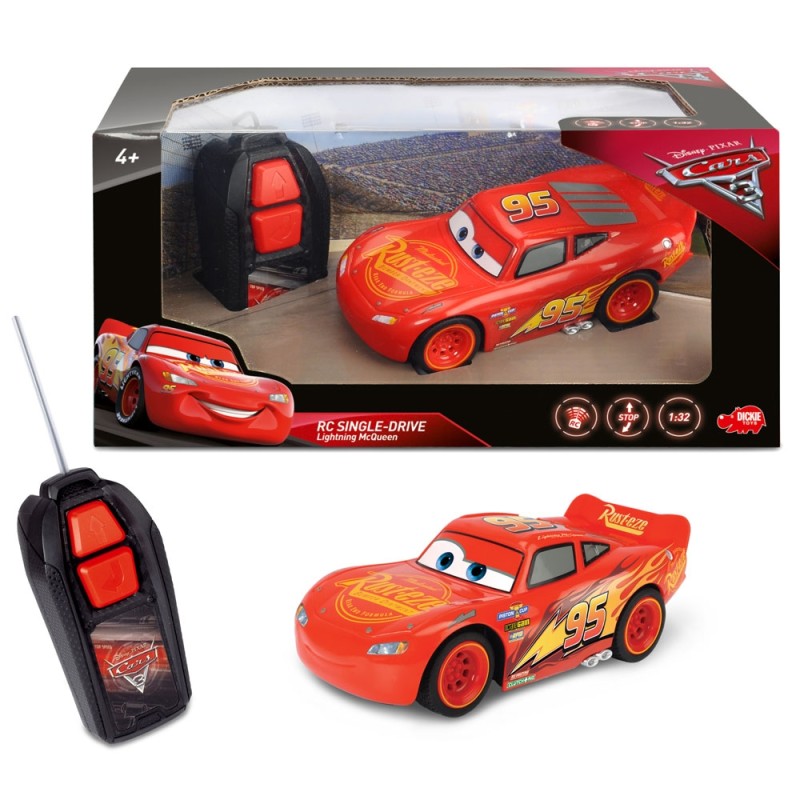 Masina cu Telecomanda Dickie Toys Cars 3 Single-Drive Lightning McQueen
