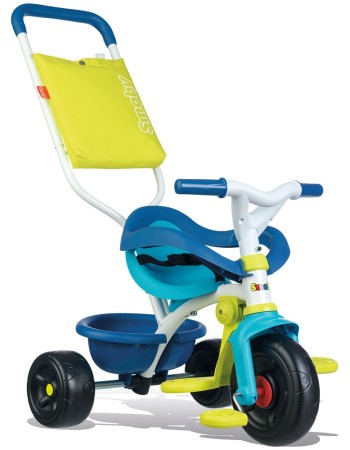 Tricicleta Smoby Be Fun Confort Blue – Varianta premium de la 10 luni, evolutiva 3-in-1