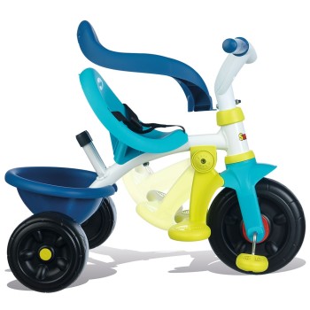 Tricicleta Smoby Be Fun Confort Blue – Varianta premium de la 10 luni, evolutiva 3-in-1
