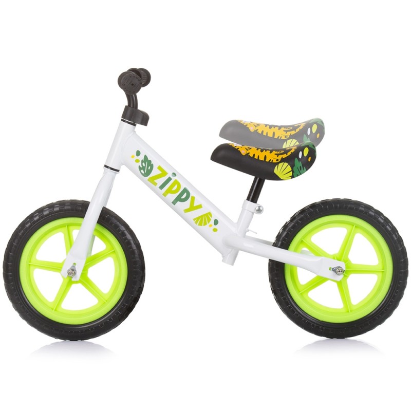 Bicicleta fara pedale Chipolino Zippy Verde – Primii pasi catre echilibru si independenta!
