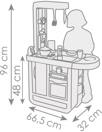 Bucatarie Smoby Cherry Kitchen cu 25 accesorii – Gatit creativ pentru micuti bucatari!