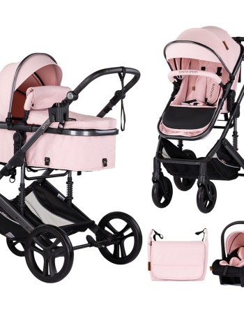 Carucior Chipolino Amore 3 in 1 pink marshmallow – Sistem complet de calatorie de la nastere pana la 22 kg!