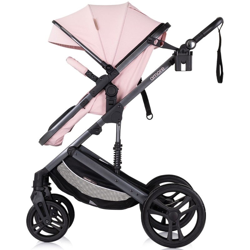 Carucior Chipolino Amore 3 in 1 pink marshmallow – Sistem complet de calatorie de la nastere pana la 22 kg!