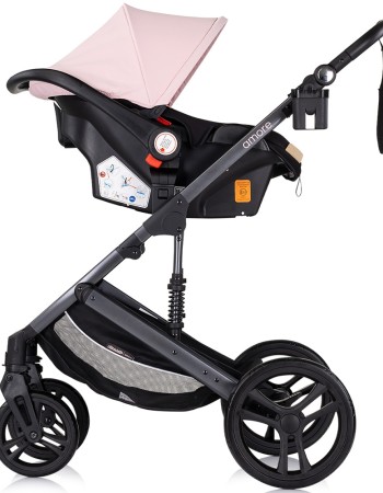 Carucior Chipolino Amore 3 in 1 pink marshmallow – Sistem complet de calatorie de la nastere pana la 22 kg!