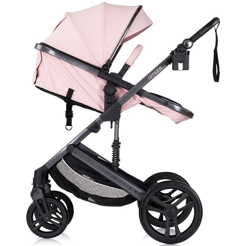 Carucior Chipolino Amore 3 in 1 pink marshmallow – Sistem complet de calatorie de la nastere pana la 22 kg!