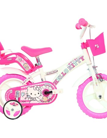 Bicicleta copii Dino Bikes 12" Hello Kitty - Distractie si gingasie pentru cei mici!