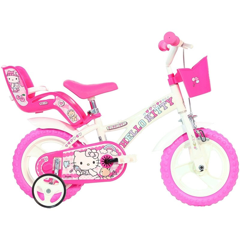 Bicicleta copii Dino Bikes 12" Hello Kitty - Distractie si gingasie pentru cei mici!