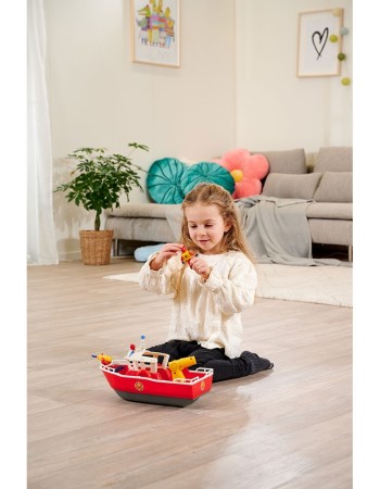 Barca Simba Fireman Sam Titan Fireboat 32 cm cu figurina si accesorii