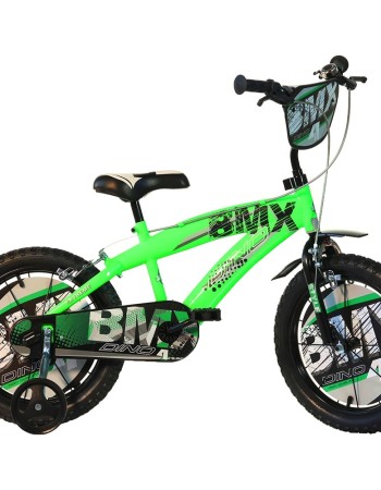 Bicicleta copii Dino Bikes 16' BMX negru si verde