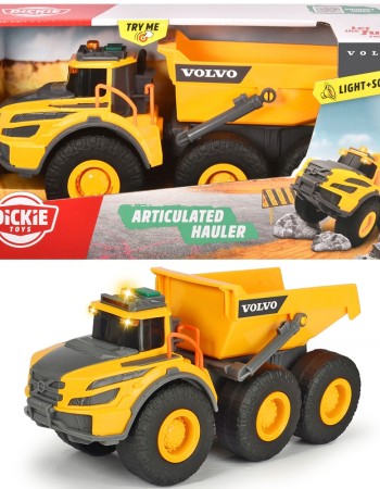 Camion basculant Dickie Toys Volvo Articulated Hauler 23 cm cu lumini si sunete