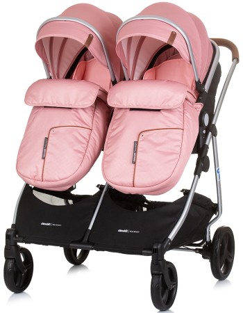 Carucior gemeni Chipolino Duo Smart 3 in 1 flamingo
