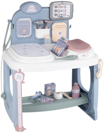Centru de ingrijire pentru papusi Smoby Baby Care Center albastru cu accesorii