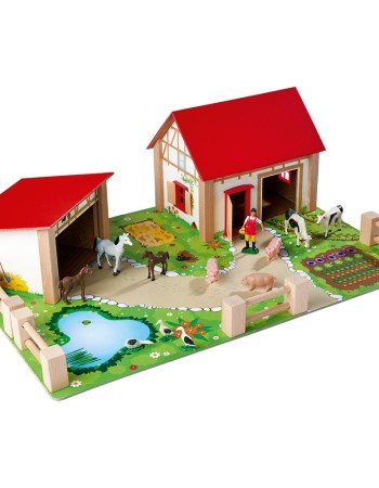 Ferma din lemn Eichhorn 51x36x17 cm cu 20 accesorii