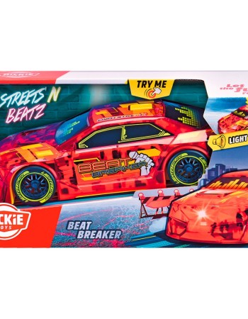 Masina Dickie Toys Beat Breaker 20 cm rosu cu lumini si sunete