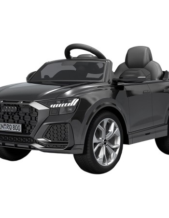 Masinuta electrica Chipolino Audi RS Q8 cu scaun din piele si roti EVA black (negru)