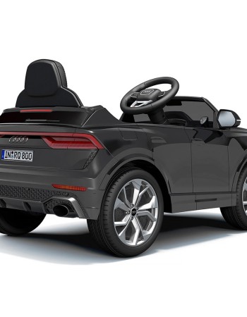 Masinuta electrica Chipolino Audi RS Q8 cu scaun din piele si roti EVA black (negru)