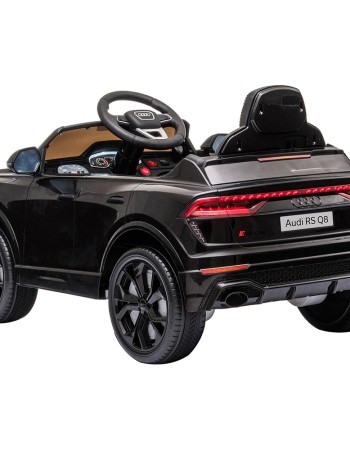 Masinuta electrica Chipolino Audi RS Q8 cu scaun din piele si roti EVA black (negru)