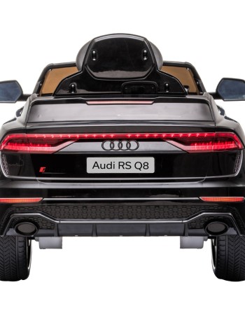 Masinuta electrica Chipolino Audi RS Q8 cu scaun din piele si roti EVA black (negru)