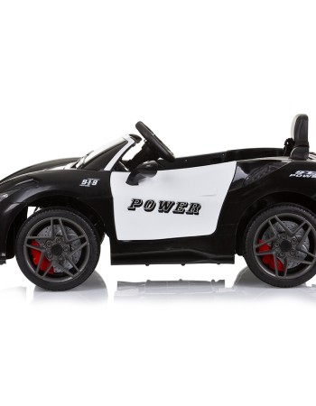 Masinuta electrica Chipolino Police black – Cu sirena, girofar si telecomanda parentala