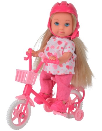 Papusa Simba Evi Love My First Bike 12 cm inimioare