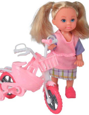 Papusa Simba Evi Love My First Bike 12 cm roz