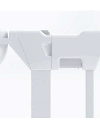 Tarc modular de siguranta cu 3 panouri + usa NOMA N94054 – Metal alb, 79–197 cm