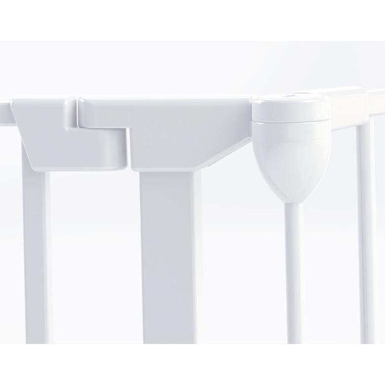 Tarc modular de siguranta cu 3 panouri + usa NOMA N94054 – Metal alb, 79–197 cm