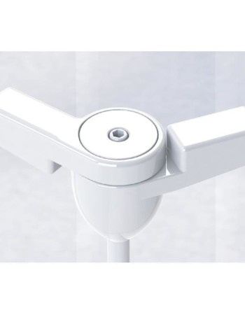 Tarc modular de siguranta cu 3 panouri + usa NOMA N94054 – Metal alb, 79–197 cm