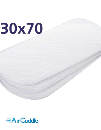 Salteluta pentru landou, cu protectie impermeabila antitranspiratie 3D inclusa 30x70cm, AirCuddle PRAMMY SAFE COMBO