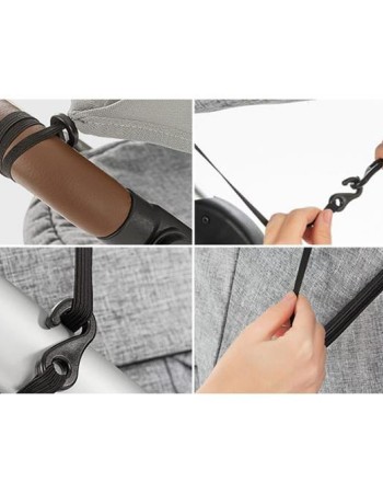 Parasolar premium pentru carucioare bebelusi, protectie solara UPF 50+, gri, Reer ShineSafe Premium