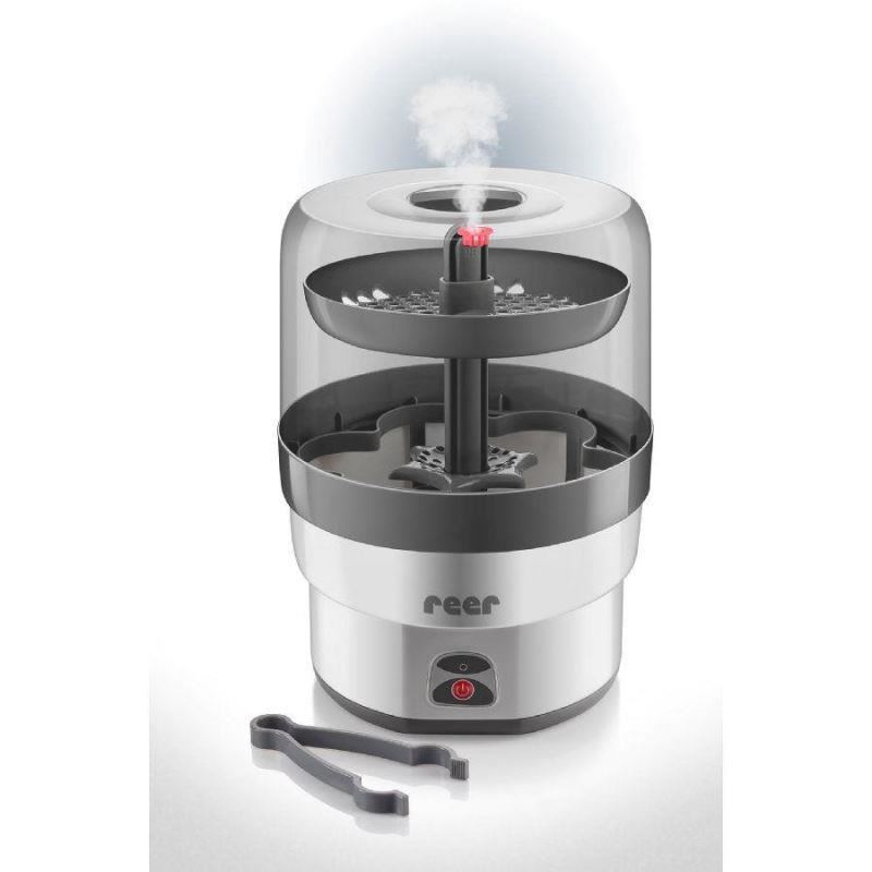 Sterilizator biberoane cu abur fierbinte, capacitate 6 biberoane, oprire automata, Reer VapoMax 36010