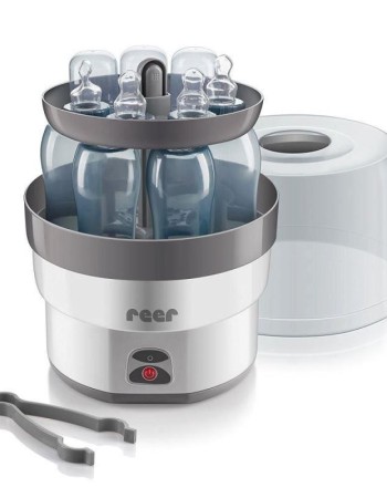 Sterilizator biberoane cu abur fierbinte, capacitate 6 biberoane, oprire automata, Reer VapoMax 36010