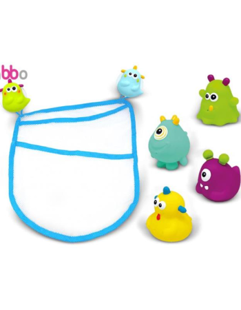 Set saculet cu 4 jucarii de baie Monstruleti ESCABBO 37027
