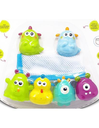 Set saculet cu 4 jucarii de baie Monstruleti ESCABBO 37027