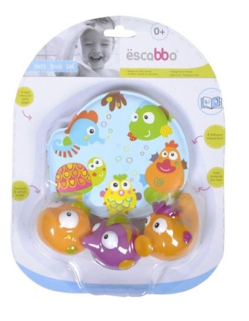 Set carticica si 3 jucarii de baie Lumea Subacvatica ESCABBO 37040