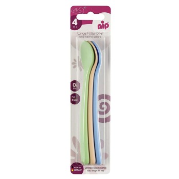 Set 3 lingurite colorate cu coada lunga pentru bebelusi, 4+ luni, nip 37079